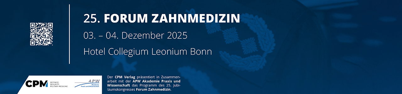 Aktuelle Informationen finden Sie unter: https://cpm-verlag.com/event/forum-zahnmedizin/